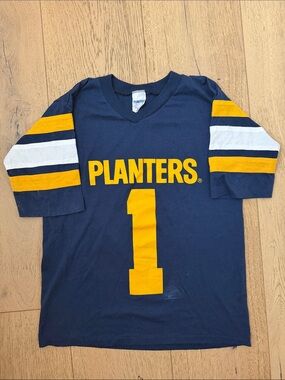 Planters Navy & Gold Number 1 Short Sleeve Jersey Tee